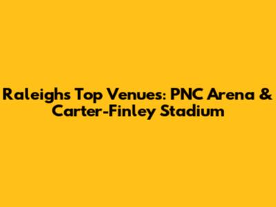 Raleigh's Top Venues: PNC Arena & Carter-Finley Stadium