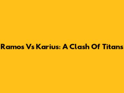 Ramos Vs Karius: A Clash Of Titans