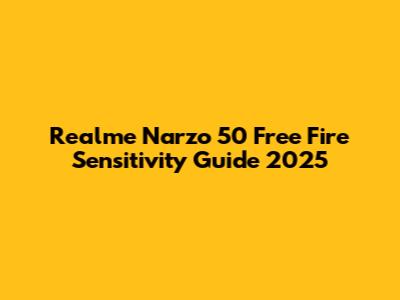 Realme Narzo 50 Free Fire Sensitivity Guide 2025