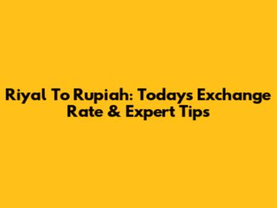 Riyal To Rupiah: Today's Exchange Rate & Expert Tips