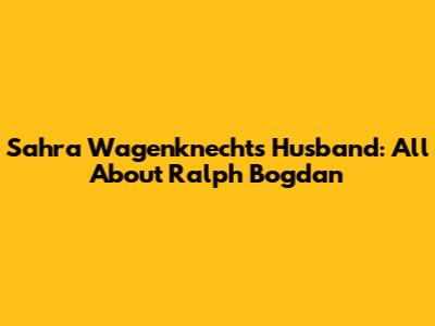 Sahra Wagenknecht's Husband: All About Ralph Bogdan