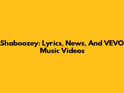 Shaboozey: Lyrics, News, And VEVO Music Videos