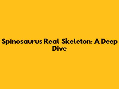 Spinosaurus Real Skeleton: A Deep Dive