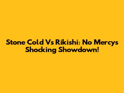 Stone Cold Vs Rikishi: No Mercy's Shocking Showdown!
