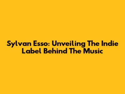 Sylvan Esso: Unveiling The Indie Label Behind The Music