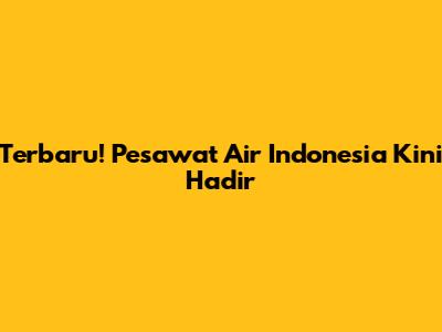 Terbaru! Pesawat Air Indonesia Kini Hadir