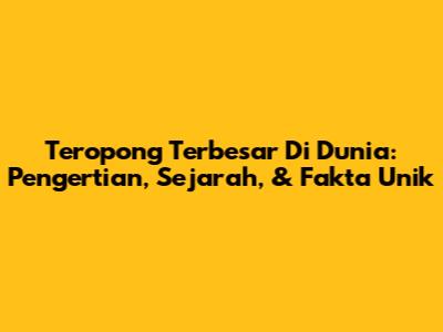 Teropong Terbesar Di Dunia: Pengertian, Sejarah, & Fakta Unik