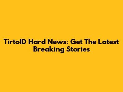 TirtoID Hard News: Get The Latest Breaking Stories