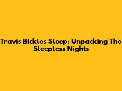Travis Bickle's Sleep: Unpacking The Sleepless Nights