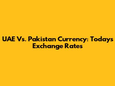 UAE Vs. Pakistan Currency: Today's Exchange Rates