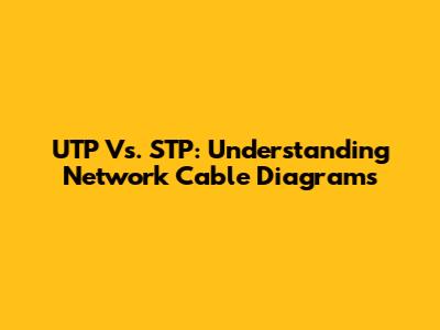 UTP Vs. STP: Understanding Network Cable Diagrams