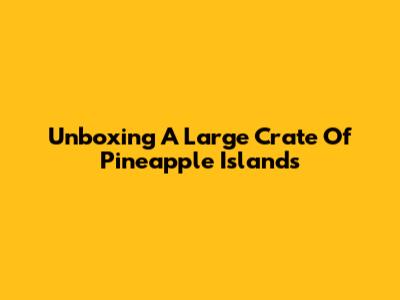 Unboxing A Large Crate Of Pineapple Islands