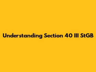 Understanding Section 40 III StGB