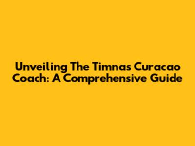 Unveiling The Timnas Curacao Coach: A Comprehensive Guide