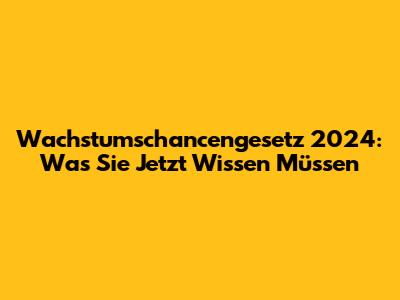 Wachstumschancengesetz 2024: Was Sie Jetzt Wissen Müssen