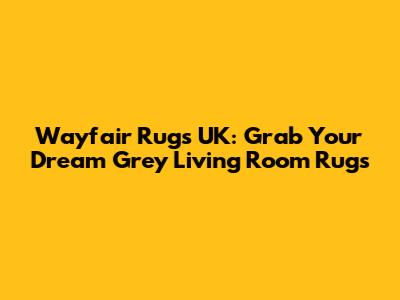Wayfair Rugs UK: Grab Your Dream Grey Living Room Rugs