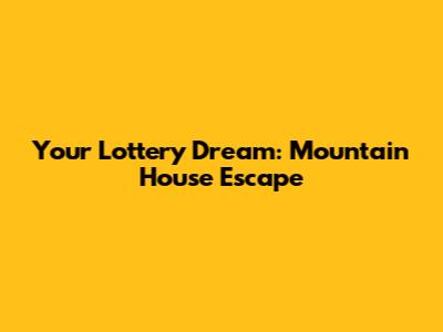 Your Lottery Dream: Mountain House Escape